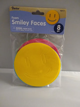 8 pcs Foam Smiley Faces Shapes Ready to Decorate  Childrens and Senior C... - $7.66