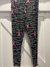 LULAROE LLR TALL&amp;CURVY 2 BREAST CANCER SURVIORS LEGGINGS #677 - £32.42 GBP