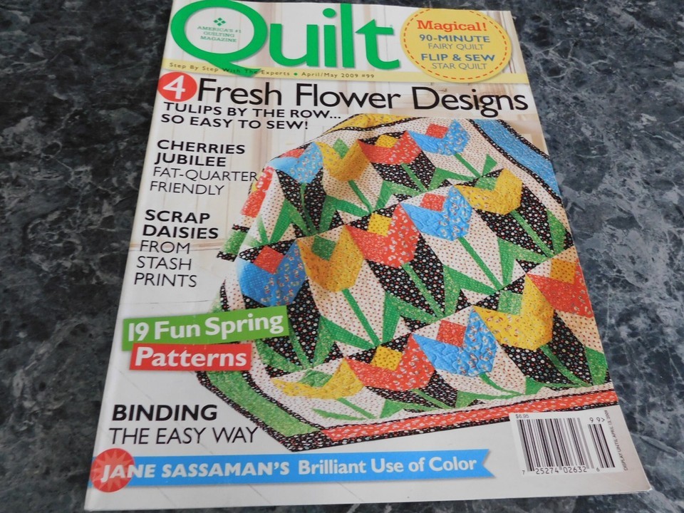 Quilt Magazine April May 2009 Stars in my Garden - $1.49
