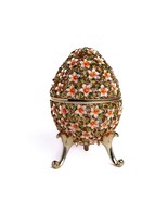 Large Flower Egg Trinket Box  Handmade by Keren Kopal Austrian Crystals - $327.95