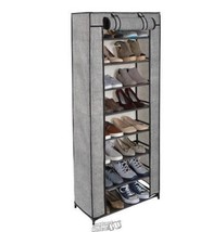 8-Tier Shoe Organizer with Cover - £30.29 GBP