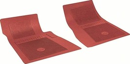 OER 2 Piece Red Front Bow Tie Floor Mat Set For 1962-1978 Chevrolet Vehicles - £163.64 GBP
