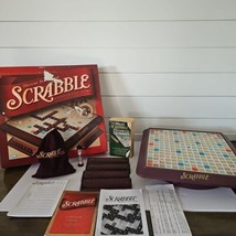 Scrabble Deluxe Turntable Board Game 2001 Hasbro Rotating Board Vintage COMPLETE - £25.66 GBP