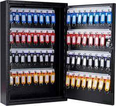 Key Box Wall Mount 64 Position Metal Valet Key Cabinet Lock Box with Key - $2,470.29 MXN