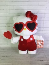 Gemmy Hello Kitty Sanrio Valentine&#39;s Greeter Red Heart Bow Plush Stuffed Doll - £55.38 GBP