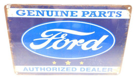 Genuine Parts Ford Dealer Metal Tin Sign 4 Corner Holes Home - Garage De... - £12.03 GBP