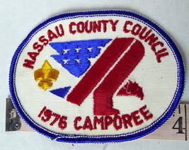 Camporee BSA Boy Scouts of America Nassau County Council 1976 Vintage Patch - £3.30 GBP