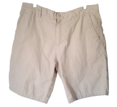 Micros Mens Size 36 Shorts Casual Activewear Golf Walking Travel Tan Houndstooth - £12.50 GBP