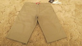 Dickies Girl's Shorts Stretch Fabric Khaki Uniform Pants Size 1 30x13 - $12.82