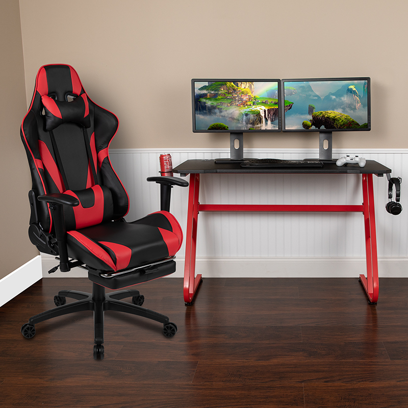Red Gaming Desk and Chair Set BLN-X30RSG1030-RD-GG