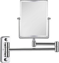 Rectangular 8X6-Inch With Extendable Arm, Double-Sided Swivel Mirror, Qimh 3X - £32.63 GBP
