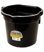 Little Giant 20 Quart Black Flat Plastic Bucket P20FBBLACK - €27,31 EUR
