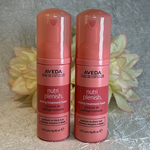 2X Aveda Nutriplenish Styling Treatment Foam 1.5 oz / 45 mL = 3oz Travel... - $13.81