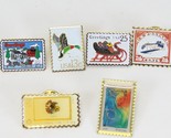 USA Metal Stamp Pins Greeting 25c Duck 13c 24 cents Breast Cancer First ... - £17.69 GBP