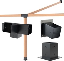 Pergola Kit With Brackets, 15°Slanted Roof Pergola Bracket Kit, Roof Wal... - $111.70