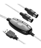 Yaodhaod Usb To Midi Cable Converter 2 In 1 Pc To Synthesizer Music Studio - $38.98