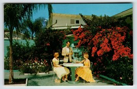 Postcard Weeki Wachee Springs Florida Garden Patio Dining Mermaids Chrom... - $20.43