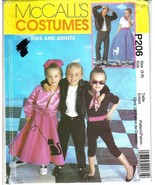 McCall&#39;s P206 Kids 50&#39;s Costumes Sizes 3-8 Hip Jacket Poodle Skirt More ... - $7.00