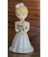 Enesco ~ Growing Up ~ Porcelain Girl ~ Figurine ~ Age 4 ~ 3.5&quot; Tall - £17.87 GBP
