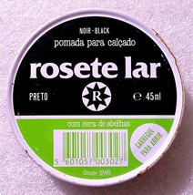 Rosete Lar Black ✱ Vintage Shoe Polish Grease Tin Can Full Portugal 90´s - £17.90 GBP