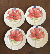 Royal Stafford pink Poppy 11” Dinner Plates ENGLAND New Set Of 2 Made In... - £58.84 GBP