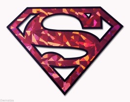 Superman Red Reflective Auto Car Emblem Decal Sticker Made In Usa - £15.73 GBP
