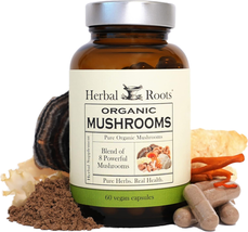Mushroom Supplement Capsules | Blend of 8 Organic Mushrooms | Turkey Tail, Lion’ - £46.84 GBP