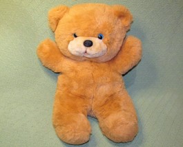 VINTAGE KIDS OF AMERICA 18&quot; TEDDY BEAR BLUE EYES TAN FURRY PLUSH STUFFED... - £15.08 GBP