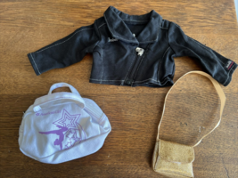 American Girl Isabelle Doll Meet Access Black jacket purse dance bag school ID - £19.74 GBP
