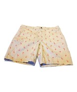 Tackle &amp; Tides Mens Size 40 Shorts Khaki Flat Front Beige Flamingos Beac... - £16.96 GBP