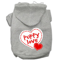 Premium Grey Puppy Love 2XL Screen Print Pet Hoodie - £25.62 GBP