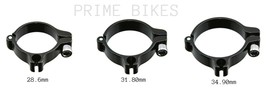 Original Alloy Clamp-On Single Cable Housing Stop 3 Different Sizes In Black. - £10.51 GBP+
