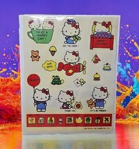 Sanrio Hello Kitty Sticker Sheet Vintage 1976 1981 Old Stock Have A Happ... - €25,56 EUR