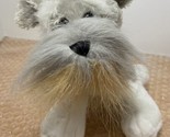 Ganz Webkinz Schnauzer 8 inch Plush Gray White Stuffed Animal Toy No Code - £8.66 GBP