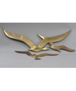 60&#39;s MCM Solid Brass Wall Seagull Rosenthal Netter Shore Beach House Wal... - $109.59