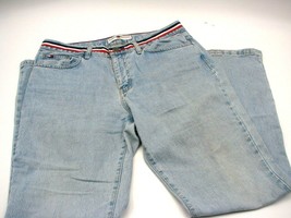Tommy Hilfiger Size 32 x 30 Womens Blue Jeans  Denim Flag Logo Waistband... - $27.94