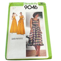 Simplicity 9046 Size 10 Misses Sundress 2 Lengths Vintage Sewing Pattern - $11.52