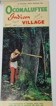 Oconaluftee Indian Village Travel Brochure Vintage North Carolina - £8.92 GBP