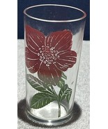 Vtg 4.75&quot; Tall Federal Glass Co. Floral Juice Glass Pink Fade To Green - $3.96