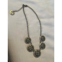 Crown Trifari Silvertone and Marcasite Necklace Vintage - $14.25