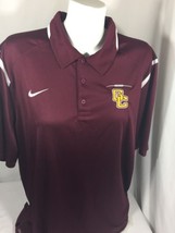Nike Dri Fit Men Football Shirt Size XL  Burgundy short sleeves Bin72#28 - £18.40 GBP