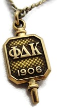 1906 Phi Alpha Kappa Fraternity 10Kt Yellow Gold Necktie Tie Bar Suit Vintage - £136.64 GBP