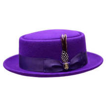 Mens Bruno Capelo Dress Hat Australian Wool Crushable Pork Pie Jazz PP110 Purple image 6