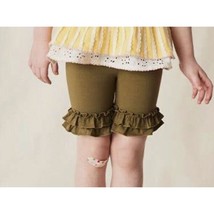 Matilda Jane Enchanted Garden Olive Green Milly Shorties Shorts 12 NWT - £26.79 GBP