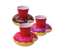 Big Mouth, Inc. ~ Inflatable Pool Party Beverage Boats ~ Donut Shaped ~ 3 Pack - £11.95 GBP