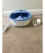 Homedics Bubble Bliss Plus Luxury Foot Massager Plug In White Blue - $78.55 CAD