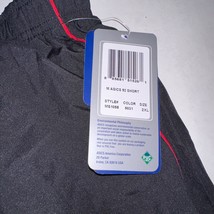 Asics Mens Black Red 92 Shorts Pockets, Size 2XL NWT MS1058-9031 - $15.99