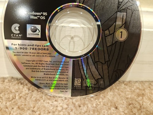 Riven: The Sequel to Myst (Windows/Mac, 1997) Disc 1 Only Item image 3