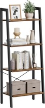 Vasagle Ladder Shelf, 4-Tier Bookshelf, Storage Rack, Bookcase With Stee... - $58.95