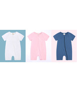 Short Sleeve Short BABY ROMPER 3-24 Mo Cotton Double Zipper Infant Boy G... - $13.50